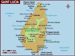 Map of St Lucia